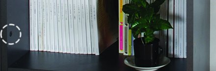 取り付け穴が目立たない